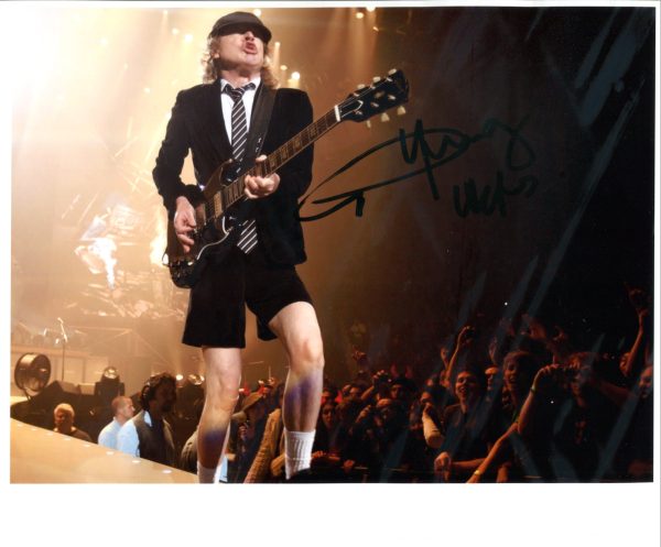 Angus Young AC/DC Hand-Signed Photo