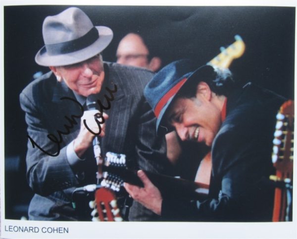 Leonard Cohen Hand-Signed Photo
