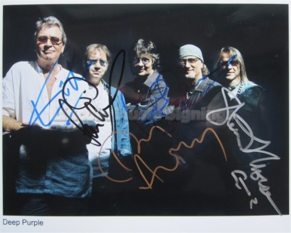 Deep Purple Hand-Signed Photo