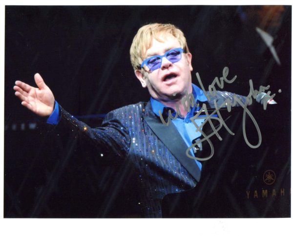 Elton John Hand-Signed Photo
