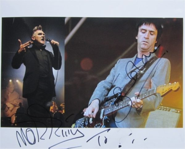 Morrissey / Johnny Marr Hand-Signed Photo