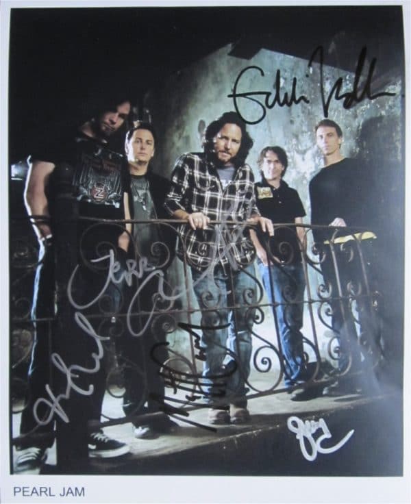 Pearl Jam Hand-Signed Photo
