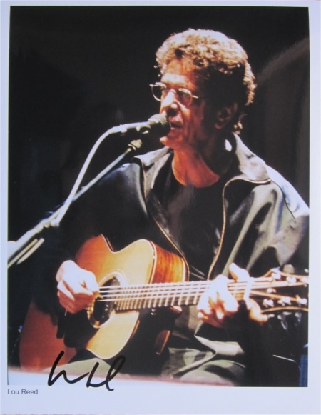 Lou Reed Hand-Signed Photo