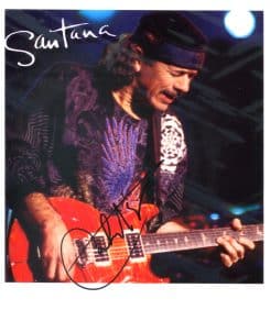 Carlos Santana Hand-Signed Photo