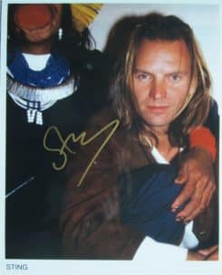 Sting Hand-Signed Photo