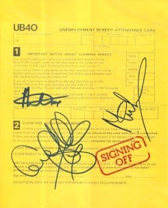 UB40 Hand-Signed Photo