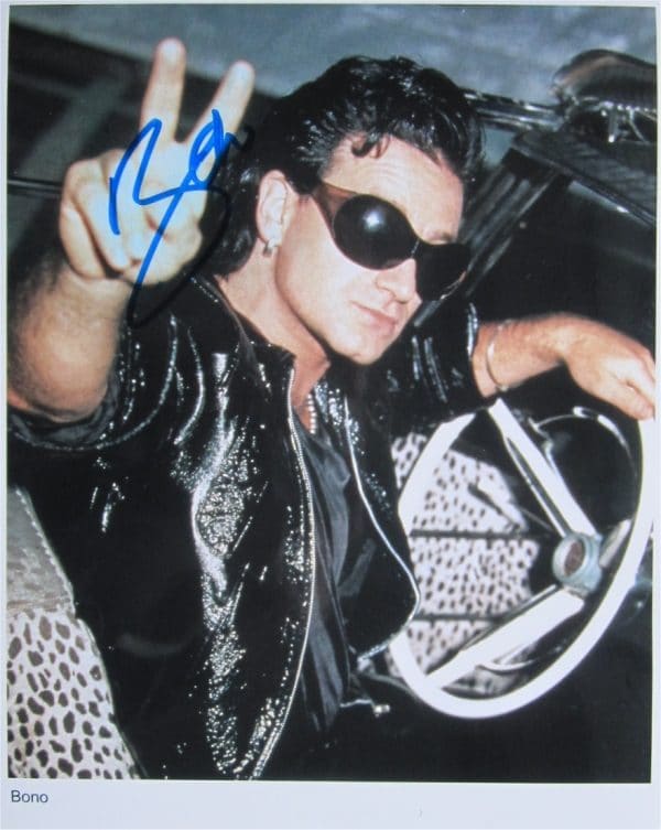 Bono Hand-Signed Photo