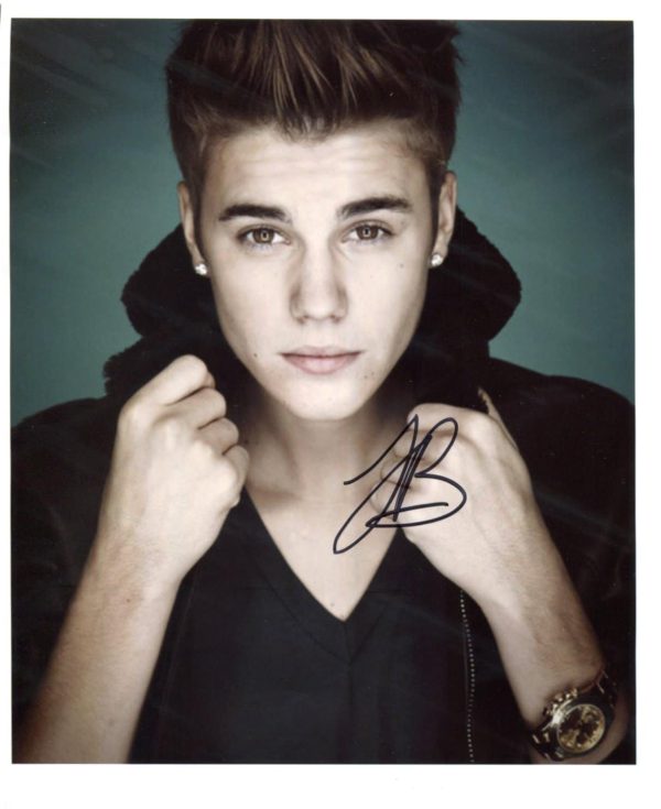 Justin Bieber Hand-Signed Photo