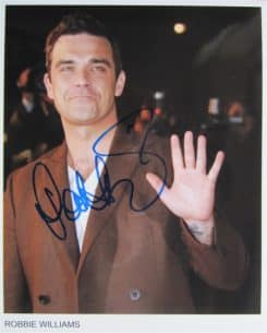 Robbie Williams Hand-Signed Photo