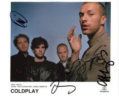 Coldplay Hand-Signed Photo